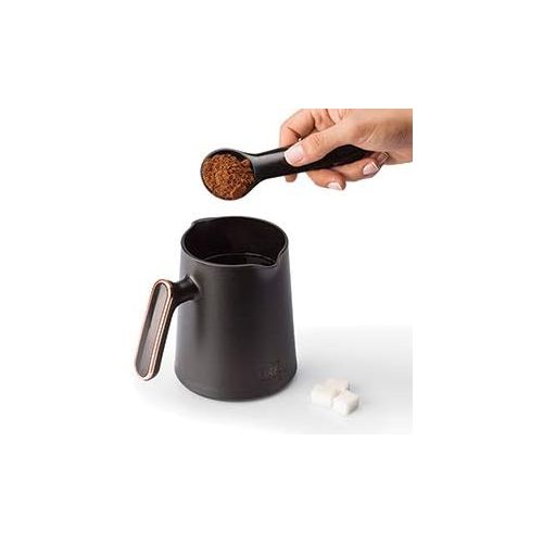  Arzum OKKA Minio Duo Kaffeemaschine, 1-8 Tassen Fassungsvermoegen, waschbare Kaffeekanne, Akustisches Alarmsystem, kompakte Bauweise, 880W Leistung, Kaffeemessloeffel