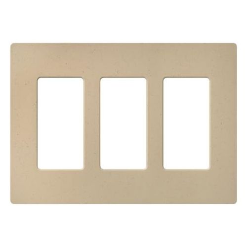  Lutron CW-3-WH-24 Claro 3-Gang Wall Plate, White, 24-Pack