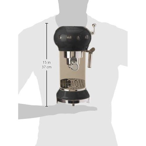 스메그 Smeg Espresso-Kaffeemaschine ECF01BLEU, 1350, 1 Liter, Schwarz