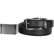 Calvin Klein Mens Leather Reversible Belt Accessory Set - 3 Piece (Black/Brown)