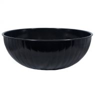 Party Essentials Plastic Serving Bowl, 192-Ounce Capacity, Black (Case of 6)
