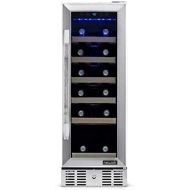 NewAir Built-In Wine Cooler and Refrigerator, 19 Bottle Capcity Fridge with Triple-Layer Tempered Glass Door, AWR-190SB