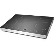 Caso 608108-12400 Pro-S-Line 1800 double Induction Cooktop Burner with 8 Power Levels, Double, Black