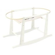 Jolly Jumper Rocking Wooden Moses Basket Stand, Antique White