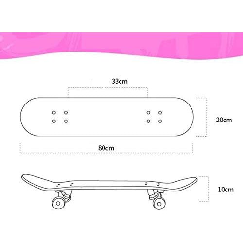  TXFG Vierradriges Jugenddoppelt-Oben Skateboardstrassen-Skateboardbuerstenstrassenerwachsener Kinderroller Fuer Ihre Wahl (Farbe : E)