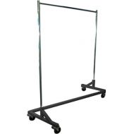 Only Hangers Heavy Duty Adjustable Height Z Rack with Nesting Black Base, 400+ LBS Load Capacity