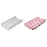 Summer Infant Contoured Changing Pad White with Changing Pad Cover Days Pink