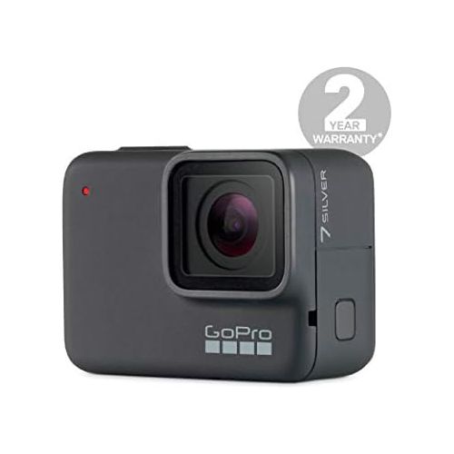 고프로 Besuchen Sie den GoPro-Store GoPro HERO7 Silber  wasserdichte digitale Actionkamera mit Touchscreen, 4K-HD-Videos, 10-MP-Fotos