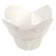 Hoffmaster 611110 Lotus Cup Cupcake WrapperBaking Cup, 1-14 Diameter x 2-14 Height, Small, White (10 Packs of 250)