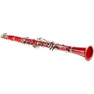 Merano WD401RD B Flat RedSilver Clarinet with Carrying Case, Mouth Piece, Screwdriver, Reed and Cap