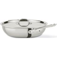 All-Clad 440465 Stainless Steel Tri-Ply Bonded Dishwasher Safe Weeknight Pan with LidCookware, 4-Quart, Silver