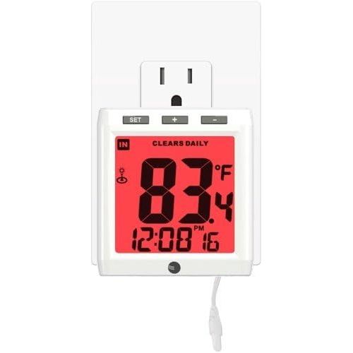 Ambient Weather WS-01 Intelligent Color Changing Temperature Night Light with Ambient Backlight (White)