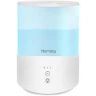 [아마존 핫딜] Homasy Cool Mist Humidifier, 2.5L Essential Oil Diffuser with 7-Color Mood Lights, Top Fill Humidifier for Bedroom, Air Humidifier with Adjustable Mist Output, Sleep Mode, Auto Shu