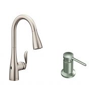 Moen 7594EWSRS Arbor Motionsense Wave Sensor Touchless One-Handle High Arc Pulldown Kitchen Faucet Featuring Reflex, Spot Resist Stainless with Kitchen Soap and Lotion Dispenser