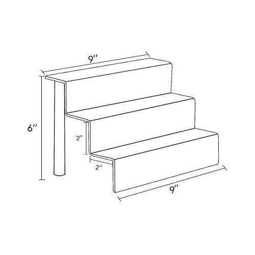  [아마존 핫딜]  [아마존핫딜]WINKINE 2 Pack Clear Acrylic Riser Display Shelf for Amiibo Funko POP Figures, 3-Tier Cupcakes Stand for Cabinet, Countertops, Table, Small(9x6 inch)
