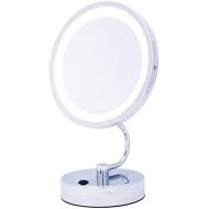 Danielle Creations Lighted Foldaway LED Mirror, 10x Magnification