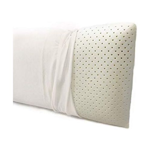 OrganicTextiles Natural Talalay Latex Pillow, Extra Soft, Eco-Friendly, Hypo-Allergenic & Dust Mite Resistant, Organic Cotton Zipper Pillow Cover for Extended Durability, (King)