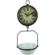 GSM Farmers Market Clock with Hanging Fruit Basket - Vintage Scale Design