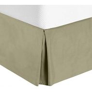 [아마존 핫딜] [아마존핫딜]Nestl Bedding Pleated Bed Skirt - Luxury Microfiber Dust Ruffle - Sleek Modern Bed Skirt - 14” Tailored Drop, King, Sage