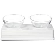 Catit Style2-Bowl Glass Diner Set for Pets