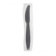 Karat U3521B 7.6 PS Poly-Wrapped Heavy-Weight Disposable Knife, Black (Pack of 1000)