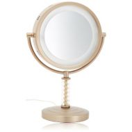 Visit the Jerdon Store Jerdon HL856BC 8-Inch Halo Lighted Vanity Mirror with 6x Magnification, Brushed Brass Finish
