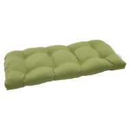 Pillow Perfect Outdoor Forsyth Wicker Loveseat Cushion, Green