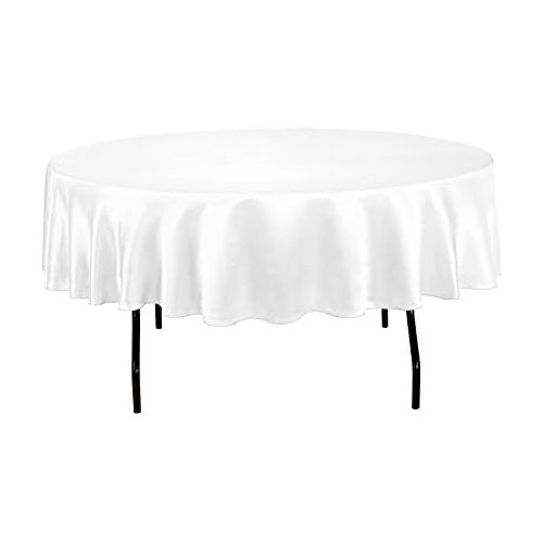 제네릭 Generic OWS 60 Inch White Round Polyester Table Cloth Table CoverWedding Party Event - 10 Pc