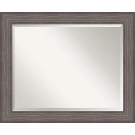 Amanti Art Framed Vanity Mirror | Bathroom Mirrors for Wall | Country Barnwood Mirror Frame | Solid Wood Mirror | Medium Mirror | 27.25 x 33.25 in.