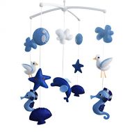 Black Temptation Infant Musical Mobile, Creative Gift, Handmade Toys [Seabed Adventure] Blue