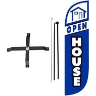 [아마존베스트]LookOurWay Open House Feather Flag Complete Set with Poles & X-Stand, 5-Feet