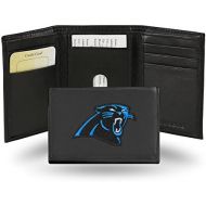 Rico Industries NFL Carolina Panthers Embroidered Genuine Leather Trifold Wallet
