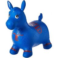 [아마존베스트]Blue Horse Hopper, Pump Included (Inflatable Space Hopper, Jumping Horse, Ride-on Bouncy Animal)