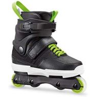 Rollerblade NJR Kids Size Adjustable Street Inline Skate, Black and Green, High Performance Inline Skates
