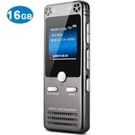 16GB Digital Voice Recorder for Lectures - TOOBOM Sound Audio Recorder Dictaphone Tape Recorder Recording Device with Playback Variable Speed MP3, FM Radio