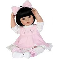 Adora Toddler Doll Kitty Kat Doll with Corduroy Dress and Furry Pink Kitty Headband