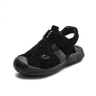 Tuoup Closed Toe Leather Athletic Kids Boys Toddler Sandals