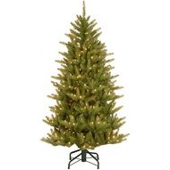 National Tree Company National Tree 4.5 Foot Feel Real Natural Frasier Slim Tree with 300 Clear Lights, Hinged (PENAF4-309-45)