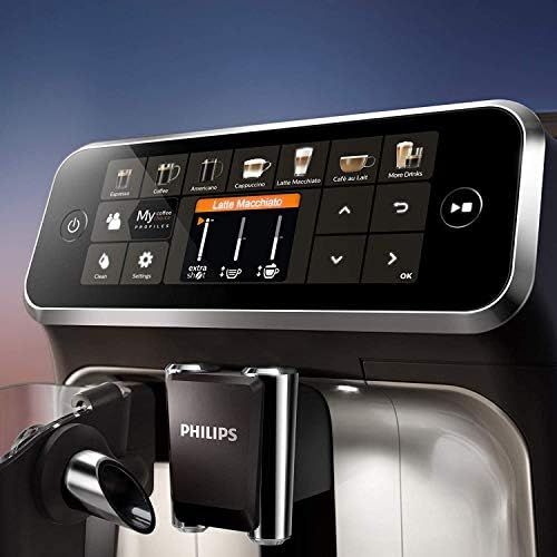 필립스 [아마존베스트]Philips 5400 Serie EP5447/90 Kaffeevollautomat, 12 Kaffeespezialitaten (LatteGo Milchsystem) Matt-Schwarz/Verchromte Arena