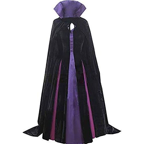  AGLAYOUPIN Women Witch Black Gothic Fancy Court Dress Costume Halloween