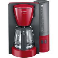 [아마존베스트]Bosch Hausgerate Bosch TKA6A044 Kaffeemaschine ComfortLine, Aromaschutz-Glaskanne, automatisch Endabschaltung wahlbar in 20/40/60 minuten, 1200 W, rot / anthrazit