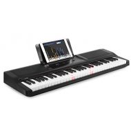 The ONE Music Group The ONE Smart Piano Keyboard with Lighted Keys, Electric Piano 61 keys, Home Digital Music Keyboard, Teaching Portable Keyboard Piano, Black