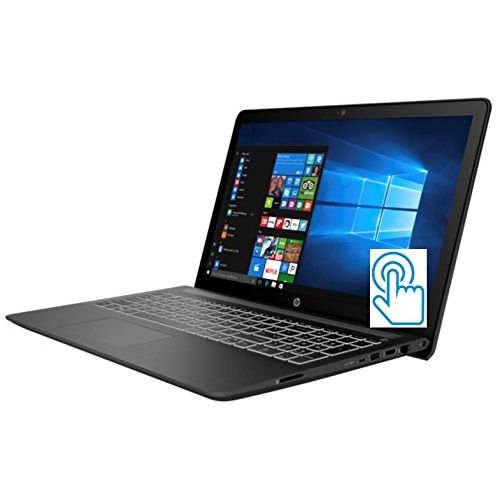 에이치피 HP Pavilion 15t Gaming and Business Power Laptop ( Intel i7 Quad Core, 16GB RAM, NVIDIA GeForce 1050, 2TB HDD + 128GB SSD, 15.6 Inch Full HD (1920 x 1080) Touch, Win 10 Pro)-Black