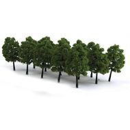 [아마존베스트]WINOMO 20pcs Model Trees Miniature Landscape Scenery Train Railways Trees Scale 1:100 Dark Green