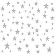 HanYoer 110 pcs Stars in The Room, Star Wall Decal, Mini Size Star Decal Set/Kids Wall Decoration Nursery Wall Decal (Silver)