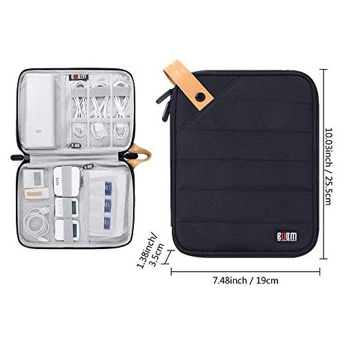  [아마존베스트]Travel Organizer, BUBM Cable Bag/USB Drive Shuttle Case/Electronics Accessory Organizer-Black
