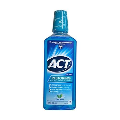  ACT Act Mw Restre Mint Size 18z Act Cool Splash Mint Restoring Anticavity Mouthwash
