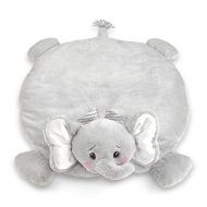Visit the Bearington Collection Store Bearington Baby Lil Spout Belly Blanket, Gray Elephant Plush Stuffed Animal Tummy Time Play Mat