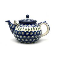 Polish Pottery Gallery Polish Pottery Teapot - 1 3/4 qt. - Peacock