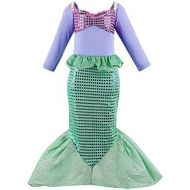 Suyye Girls Princess Mermaid Costume Sequin Ariel Dress Up